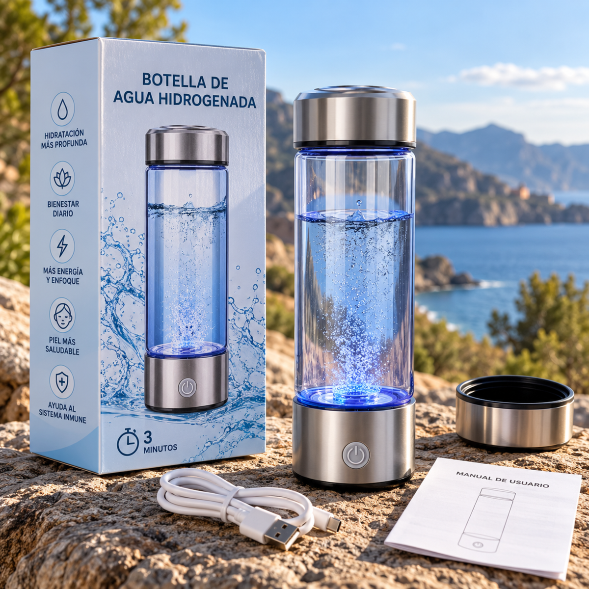 Botella de Agua con Hidrógeno